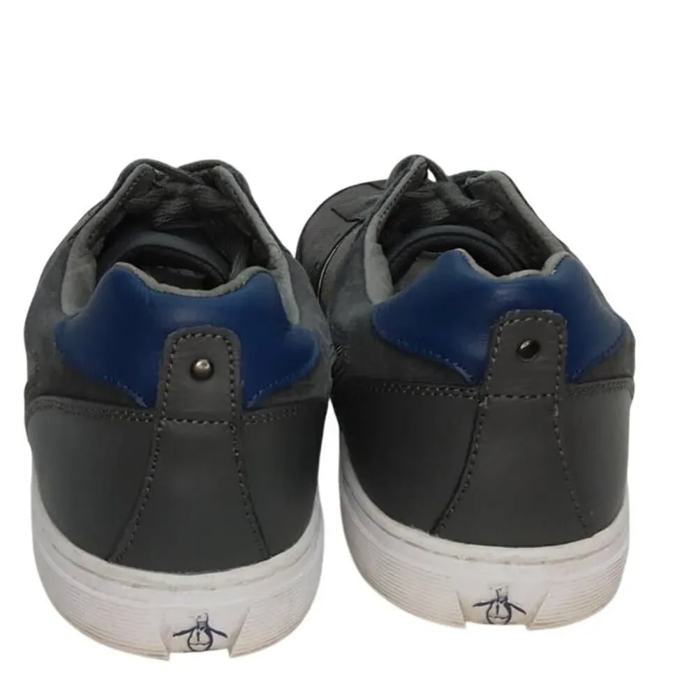 Penguin Mens Pre-owned Gray & Green Suede/Textile Sneakers - Size 13